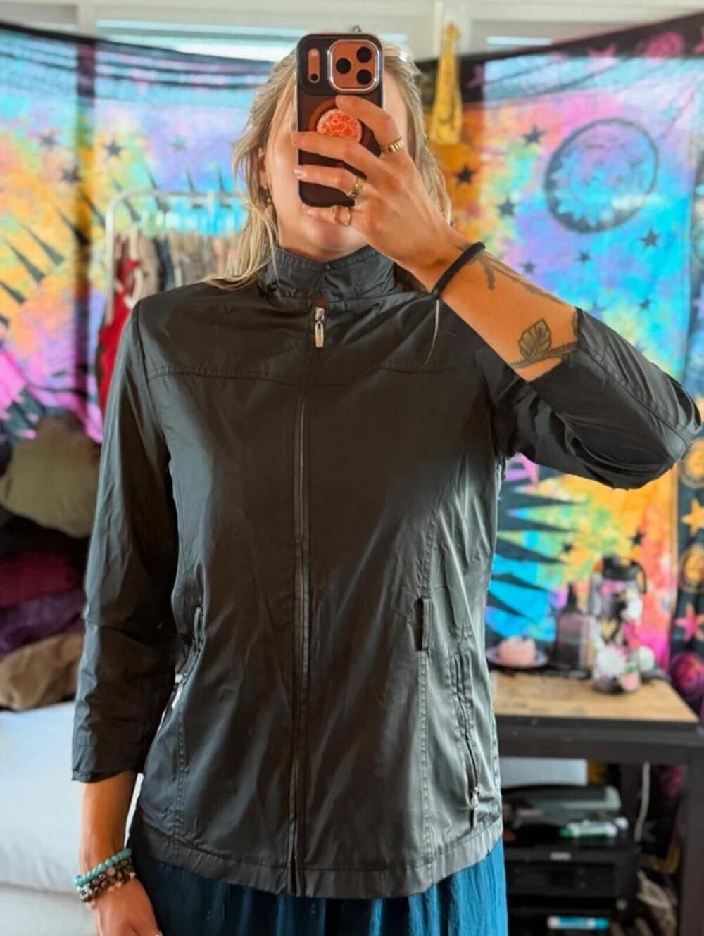 Giacca Size Size S Black Lightweight Zip Jacket